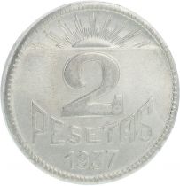 Espagne 2 Pesetas Consejo de Asturias y León -1937