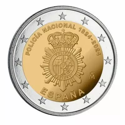Espagne 200 ans de la Police Nationale  - 2 Euros UNC Comm�mo. 2024