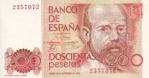 Espagne 200 Pesetas - Leopoldo Garci de Las Alas - 1980 - Sans s&eacute;rie - P.156