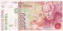 Espagne 2000 Pesetas - José C. Mutis - 1992 (1996) - - Spécimen  P.164