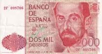Espagne 2000 Pesetas - Juan Ramon Jimenez  - 1980 - TTB+ - P.159