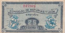 Espagne 25 Centimos - Consejo de Asturias y Leon - ND (1936) - P.S601