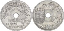 Espagne 25 centimos - République  -1937