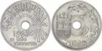Espagne 25 centimos - République  -1937