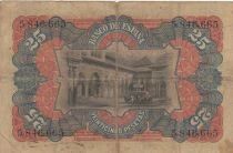 Espagne 25 Pesetas - Femme assise - 1907 - S&eacute;rie 5