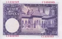Espagne 25 Pesetas - Isaac Albeniz - 1954 - P.147