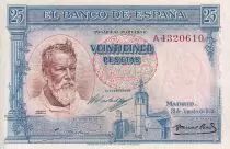 Espagne 25 Pesetas - Joaquin Sorolla - 1936 - P.87b