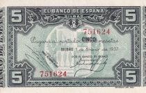 Espagne 5 Pesetas - Bilbao - 1937 - P.S561