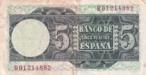 Espagne 5 Pesetas - Elcano - 1948 - Lettre B - P.136
