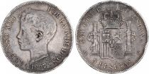 Espagne 5 Pesetas Alfonso XIII - Armoiries -1897
