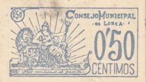 Espagne 50 Centimos - Conseil Municipal de Lorca - 1937