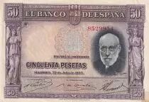 Espagne 50 Pesetas - Santiago Ramon y Cajal - 1935 - TTB - P.88