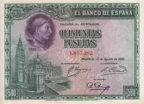 Espagne 500 Pesetas - Cardenal Cisneros - 1928 - P.77a
