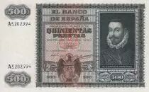 Espagne 500 Pesetas - D. Juan de Austria - Bateaux - 1940 - P.119a