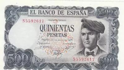 Espagne 500 Pesetas - Jacinto Verdaguer - Village de montagne - 1971 - S�rie S55