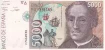 Espagne 5000 Pesetas - Christophe Colomb - 1992 -  P.165