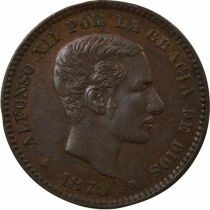 Espagne Alphonse XII - 5 Centimos - 1879 OM Barcelone