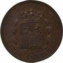 Espagne Alphonse XII - 5 Centimos - 1879 OM Barcelone