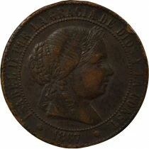 Espagne Isabelle II - 2 1/2 Centimos - 1867 Barcelone