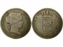 Espagne Isabelle II - 40 Centimos Argent - 1867 Madrid