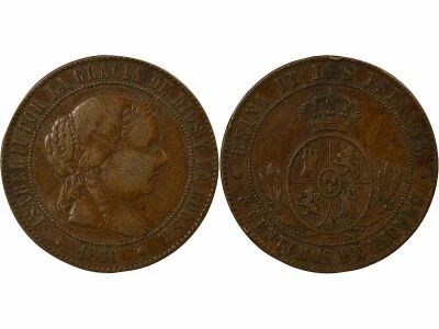 Espagne Isabelle II - 5 Centimos - 1866 Barcelone