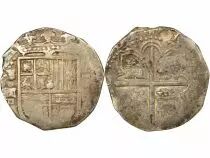 Espagne Philippe II - 4 Reales Argent - 1589 /  1590 S Séville