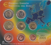 Espagne Série Espagne 2001 -  Serie de 8 pièces Euro