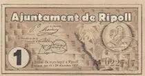 Espa&ntilde;a 1 Peseta - Ajuntament de Ripoll - 1937