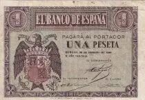 Espa&ntilde;a 1 Peseta - Arms - 1938 - P.108