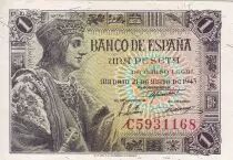 Espa&ntilde;a 1 Peseta - Fernando el catolico - 1943 - P.126