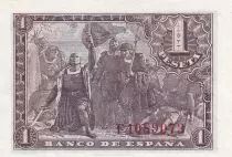 Espa&ntilde;a 1 Peseta - Fernando el catolico - Serial F.40 - 1943 - P.126
