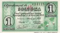 Espa&ntilde;a 1 Pesseta - Solsona - 1937