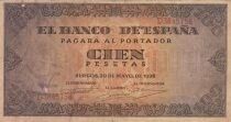 Espa&ntilde;a 100 Pesetas - Coat of Arms of Spain - 1938 - Series D