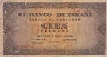 Espa&ntilde;a 100 Pesetas - Coat of Arms of Spain - 1938 - Series F