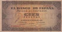 Espa&ntilde;a 100 Pesetas - Coat of Arms of Spain - 1938 - Series F