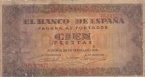 Espa&ntilde;a 100 Pesetas - Coat of Arms of Spain - 1938 - Series H