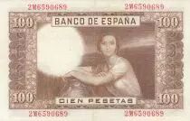 Espa&ntilde;a 100 Pesetas - J.R. de Torres - 07-04-1953 - Serial 2M