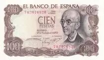 Espa&ntilde;a 100 Pesetas - Manuel de Falla - 1970 - S&eacute;rie 7Q