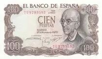 Espa&ntilde;a 100 Pesetas - Manuel de Falla - 1970 - S&eacute;rie 7U