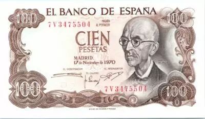 Espa�a 100 Pesetas Manuel de Falla