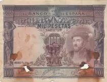 Espa�a 1000 Pesetas Carlos I - 1925 - Poor - P.70
