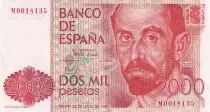 Espa&ntilde;a 2000 Pesetas - Juan Ramon Jimenez  - 1980 - Serial M - P.159
