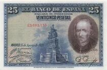 Espa&ntilde;a 25 Pesetas - Isaac Albeniz - 1954 - P.147