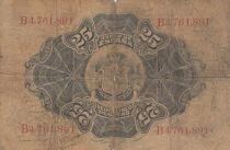 Espa&ntilde;a 25 Pesetas - Seated Woman - Coat of Arms - 1906 - Series C