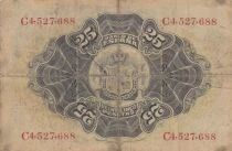 Espa&ntilde;a 25 Pesetas - Seated Woman - Coat of Arms - 1906 - Series C