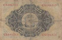 Espa&ntilde;a 25 Pesetas - Seated Woman - Coat of Arms - 1906 - Series C