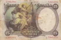 Espa�a 25 Pesetas 1931 - Vicente Lopez