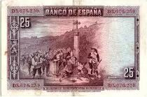 Espa&ntilde;a 25 Pesetas P. Calderon de la Barca - 1928 - Serial D - VF - P.74
