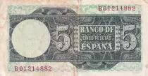 Espa&ntilde;a 5 Pesetas - Elcano - 1948 - Letter B - P.136