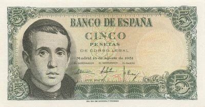 Espa�a 5 Pesetas - Jaime Balmes - 1951 - P.140